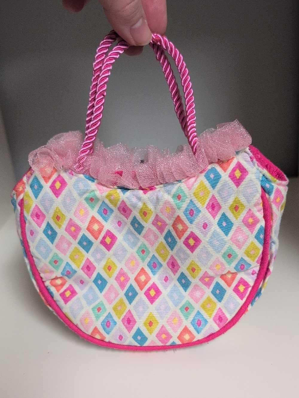 💜2/$20💜 Douglas Cuddle Toys Sassy Pet Saks Purse Bag For Plush 4.5" Blue Pink